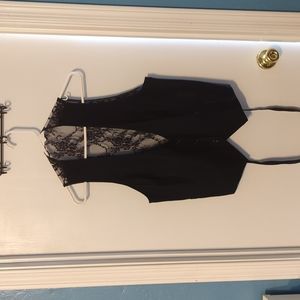 Black vest with lace back